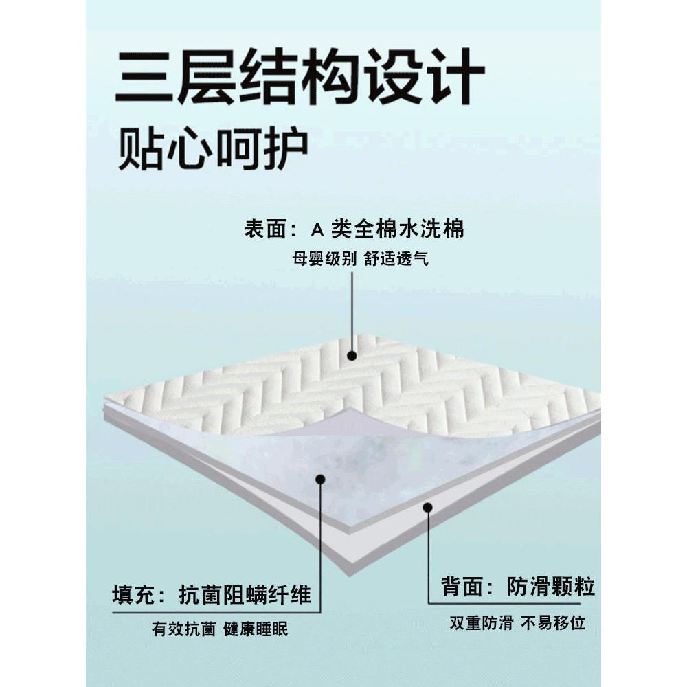 夏天薄款床垫保护垫隔脏软垫家用棉纯学生舍宿垫子3723893床褥褥