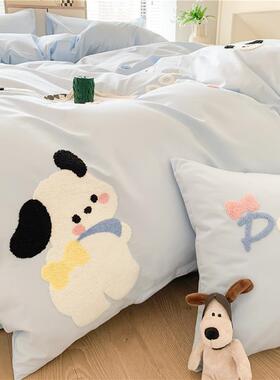A类卡通纯棉床上四RYD件套全新2棉025款男孩儿床童学生宿舍单三件