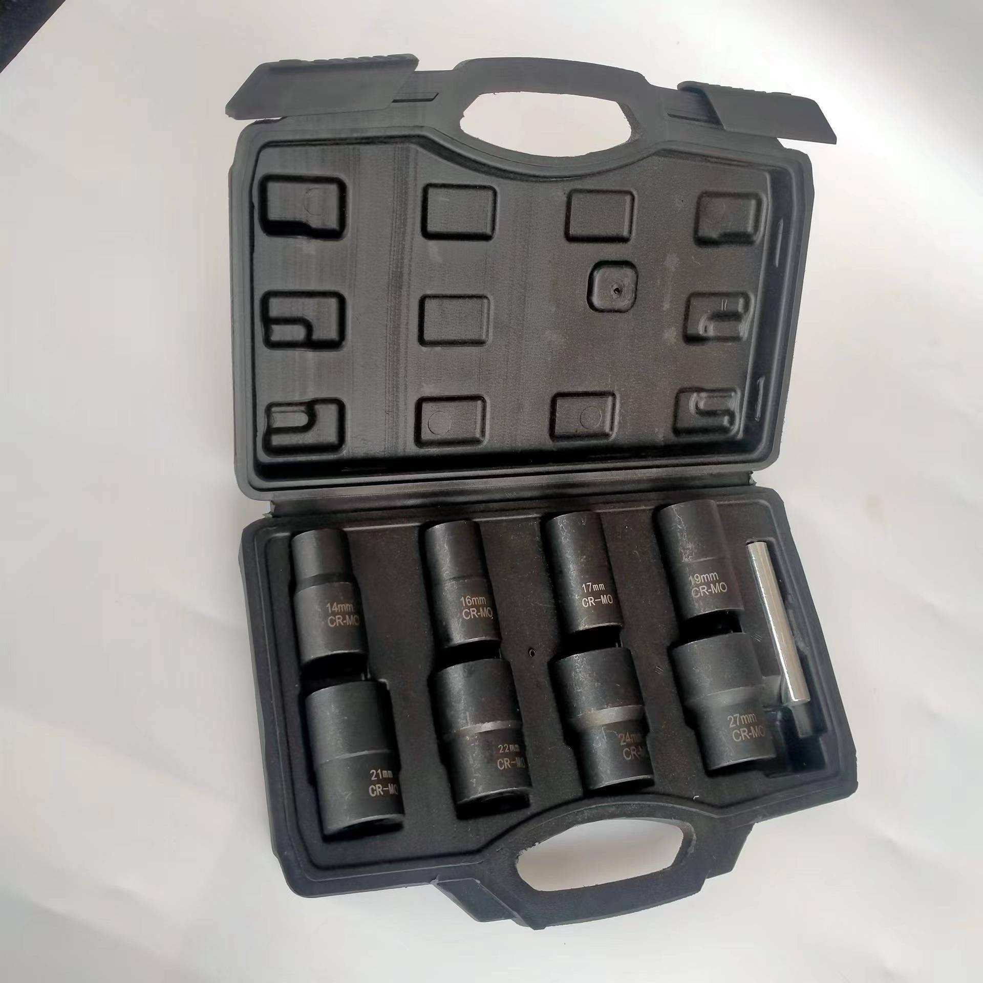 9pc螺母取出器牙双轮头套筒滑9PC螺母螺丝取出器破损螺母取胎出器