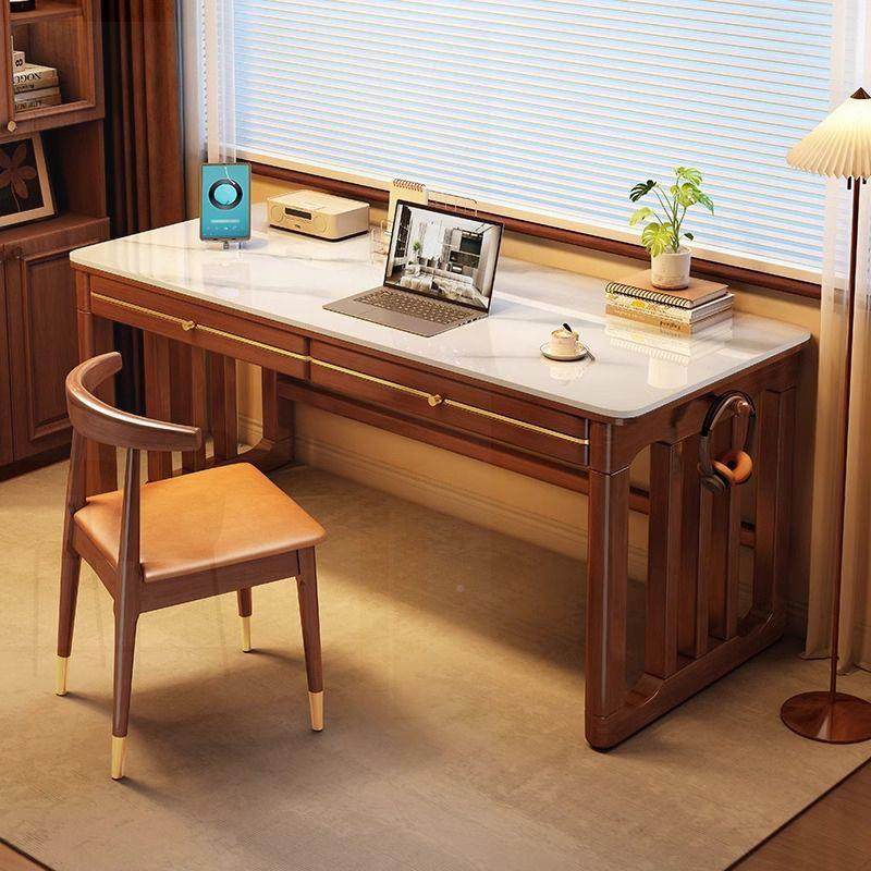 【可调节面高度】新款岩板人实房木书桌桌00简约成办公桌书简易电脑
