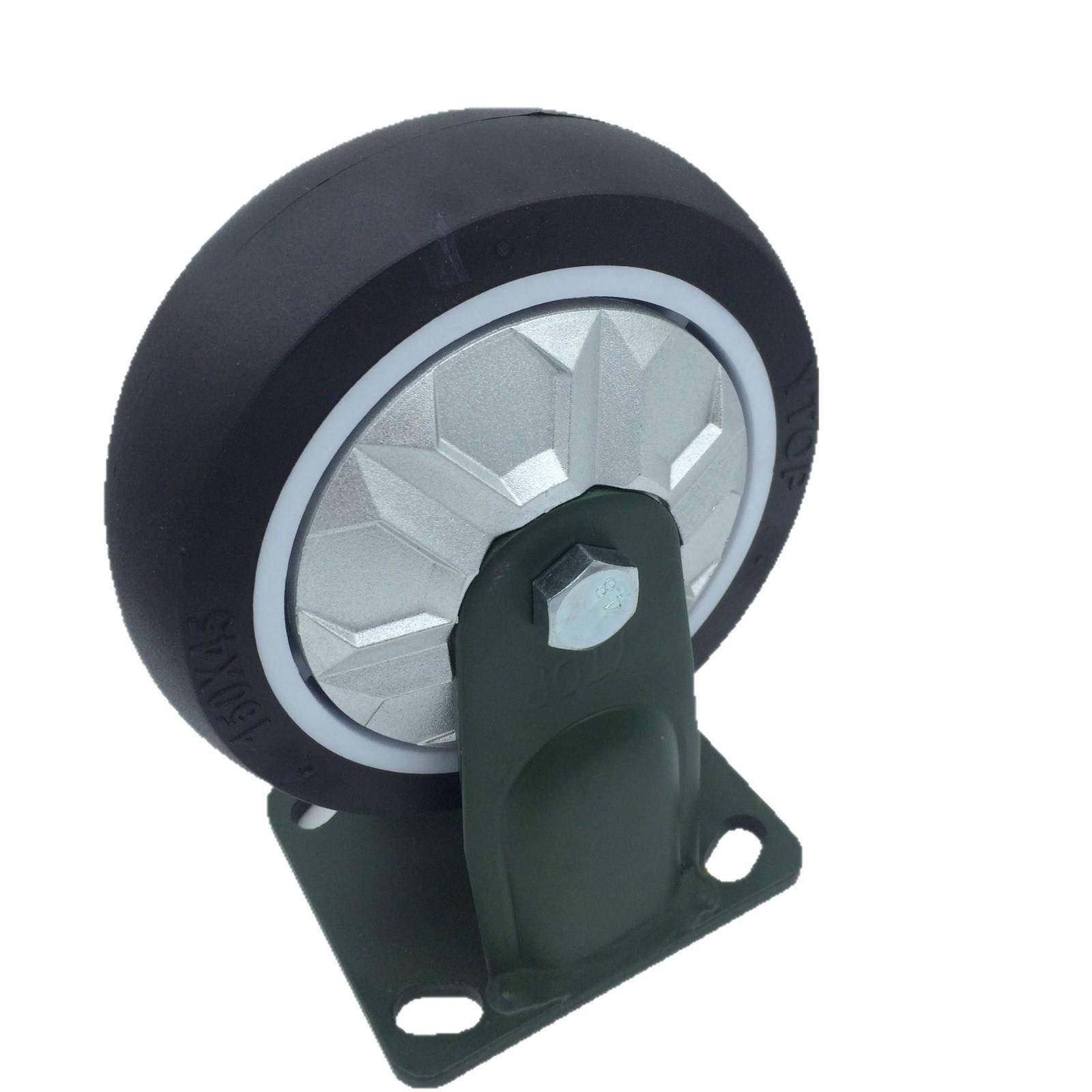 8锰钢脚轮2系2AH4寸5寸6列重型黑色聚氨盘酯TPU压力轴承珠456寸