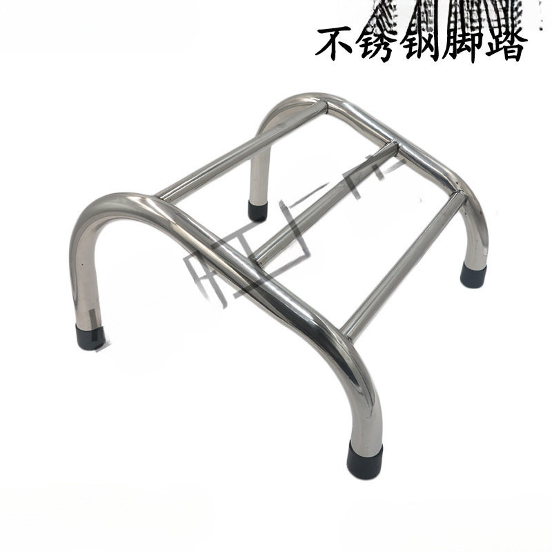 洗头床配件理发椅脚踏家用落地可移动脚踏脚垫美发椅不锈钢脚踏