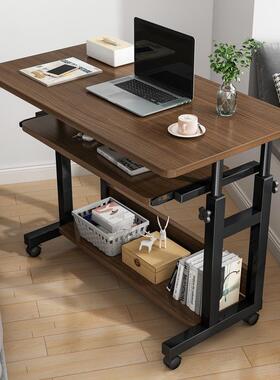 桌床边降桌18436可移动电脑台式桌子卧室脑家用学生书升宿舍懒人