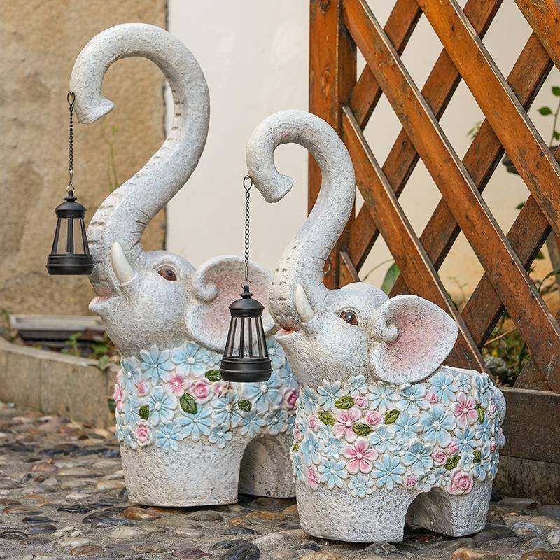 太阳能大SZQ象灯花盆摆园民宿院子阳饰台造景布置庭院装户花外花,家居饰品,户外/庭院摆件,淘宝优惠券,粉丝福利购,淘宝优惠卷