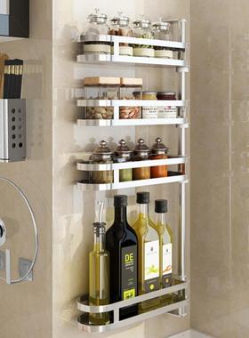 锈钢厨房转角旋转置架不调料物架子多XX775507功能壁挂式免打孔收