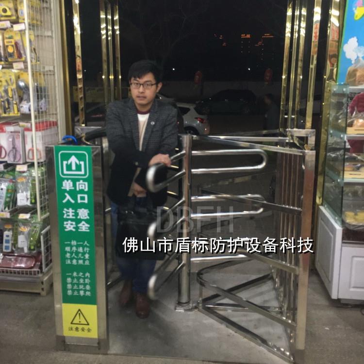 01不锈钢旋十字旋转门半推高手转转门人员导流栅栏杆转闸机成式品