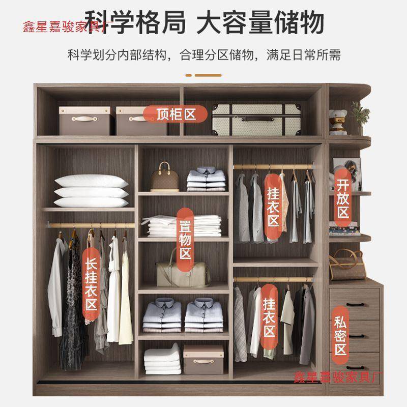 衣柜推拉门家用卧室现代简约儿童储物可拆卸简易挂衣橱经济型柜子