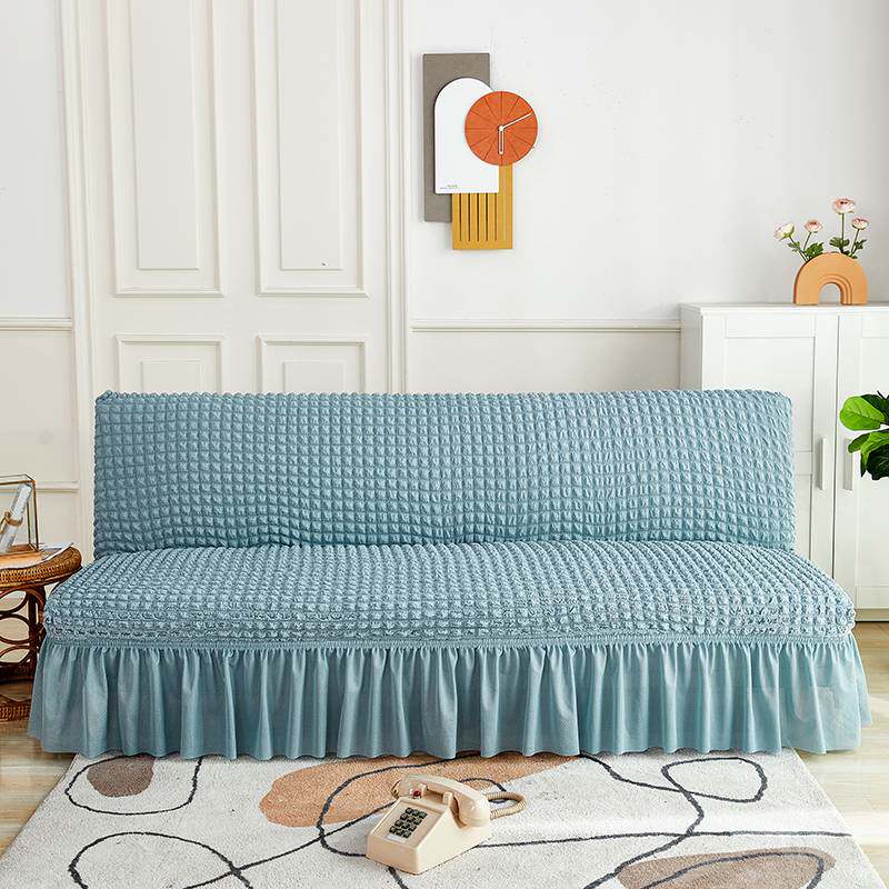 A6L无扶手沙发套防猫抓沙发折叠床套全包卍能套一体式加厚裙边保