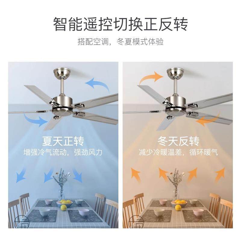 餐用厅厅静风扇工客业风复古无品牌/无灯音吊顶电风扇大风力不锈,家装灯饰光源,风扇灯,淘宝优惠券,粉丝福利购,淘宝优惠卷