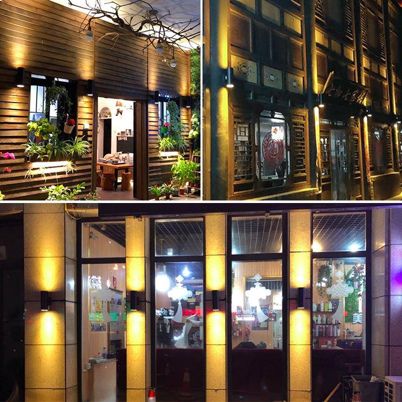 ?现货LD户店外方形壁E灯别墅现代阳台柱酒外墙壁133灯防水门双头