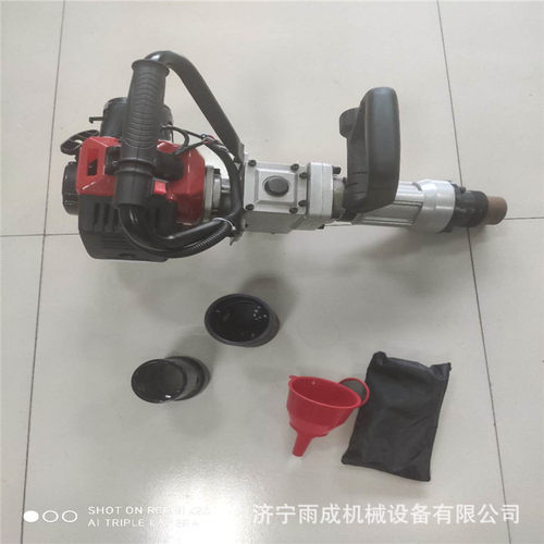 便携式木头角铁钢管打桩机 汽油两冲程植桩机 自带套筒钢管打桩机