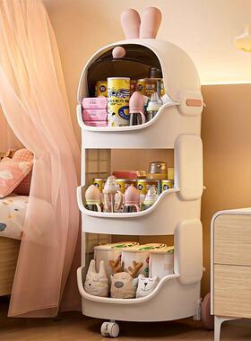 用小推车置物架家卡通收架纳柜SGS10168卧室客厅带收轮储物宝宝玩