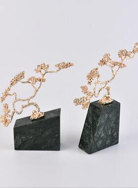 现新式大BJ0188，理石迎客松摆件售楼中处板房酒店样玄代关柜轻奢