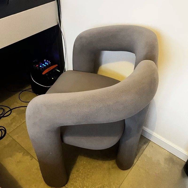 简约奶油风化妆椅家用梳妆凳美甲店椅子简约感卧室单人休闲餐椅