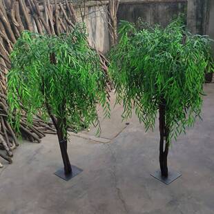 假树仿真室内造型树装饰假树柳树枝橱窗道具绿造景落地垂柳柳条
