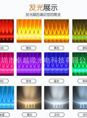 深圳厂家TJE现货LEDF8圆头绿透明发光光led8mm红蓝亮光光高灯珠