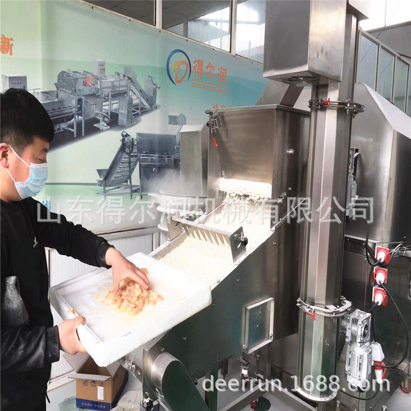 大产量鱼米花滚筒上粉机 小酥肉 鸡米花上浆裹粉机 外置循环过滤