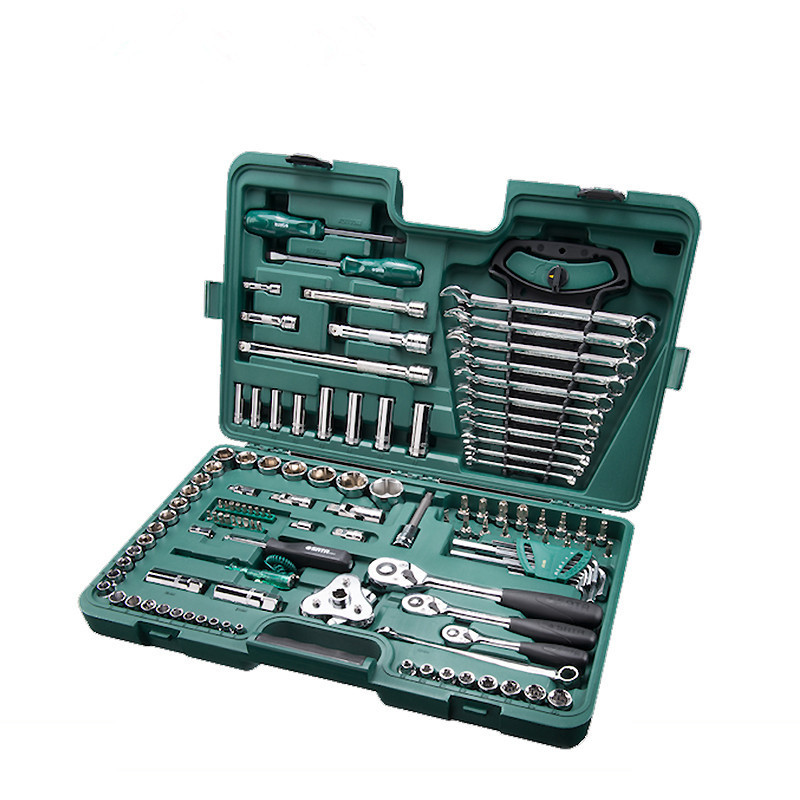 世达汽车维修工具组套公英制棘轮扳手套筒汽修汽保组合套装09014A