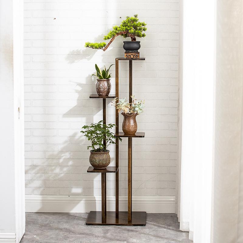 花架子厅客落地置物架阳台现盆代简花盆架约多层架实木盆景125698