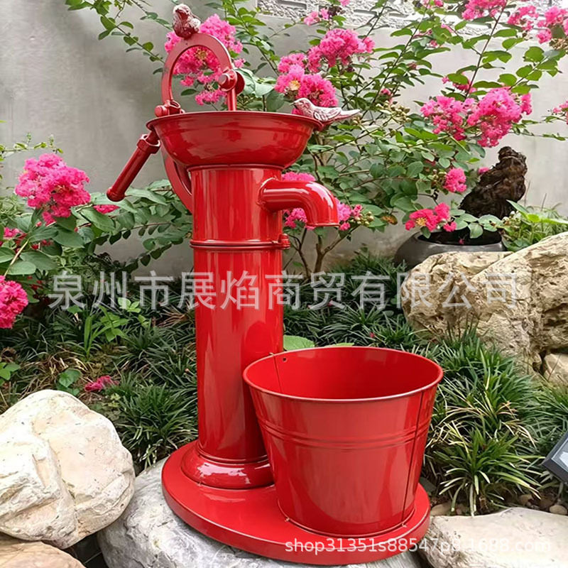 户外落地花器庭院阳台造景布置园艺装饰品花园摆件铁艺花架陈设