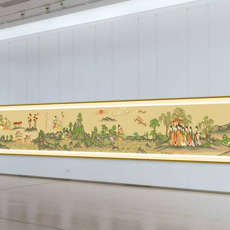 洛神赋十字绣线绣2024客厅古典中式新款古风挂画线绣手工自己绣