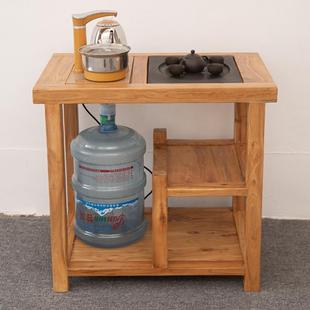 ACP木9W老榆多功能茶几纯中实茶桌原木式 简约移动方形台榫木卯整