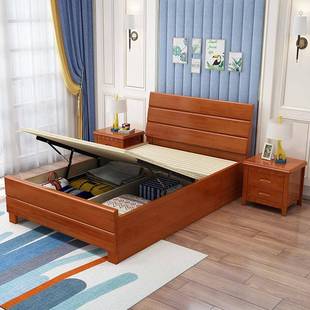 中式 单人床出租老人人家用1.5济型 实户木床经1.2米儿童小型1m808