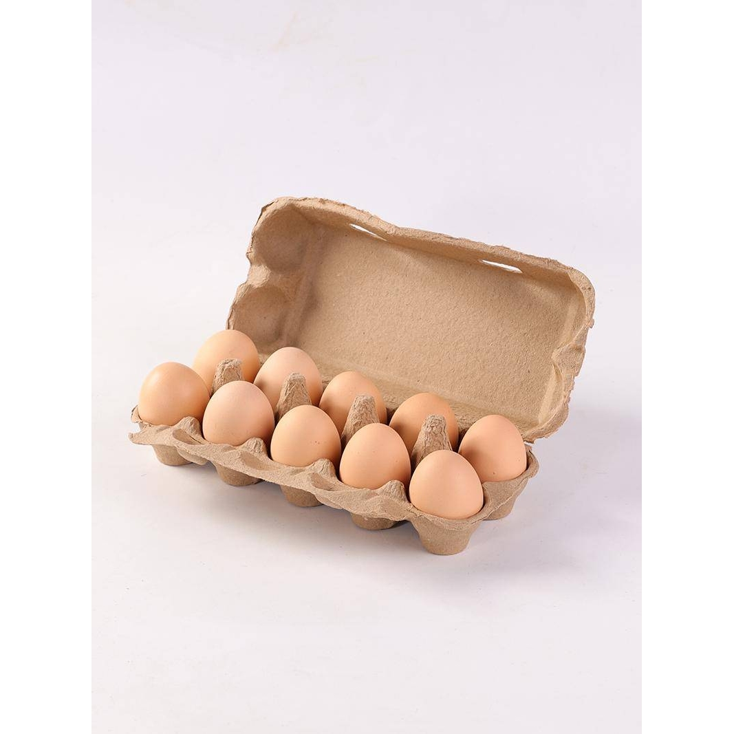 纸浆鸡蛋托包装盒6枚8枚10枚12枚15枚装鸡蛋保护盒托盘一体打包盒
