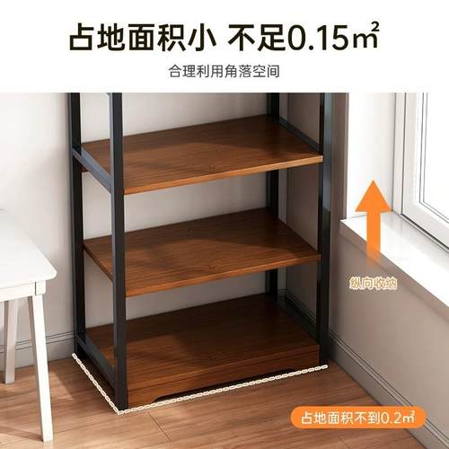 书架落zwj00390地置物架靠墙简易书本收多层桌架小面旁架子纳办公
