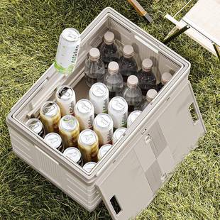 户外露营收箱车载纳后备折储物910箱野营带轮带拉杆手提箱叠野篮