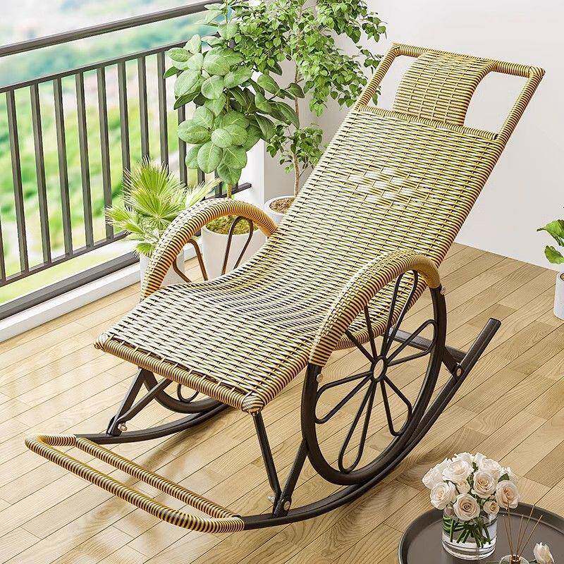 人摇椅家用懒懒人沙发椅客老人午休逍藤椅遥椅阳台GXC休闲厅躺椅