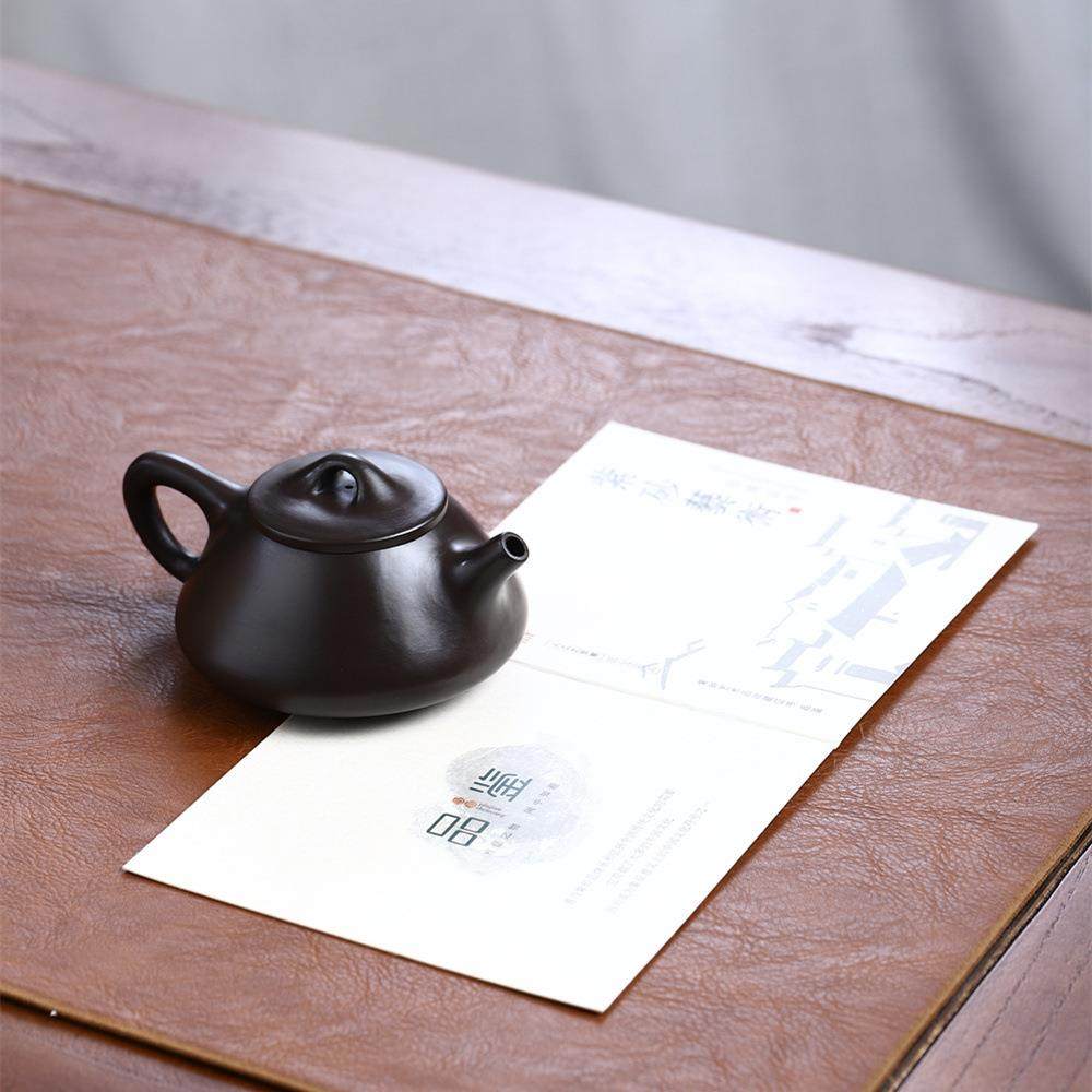精美1石30cc斗茶小容茶壶子纯量手工宜兴黑紫砂壶朱泥功夫泡茶壶