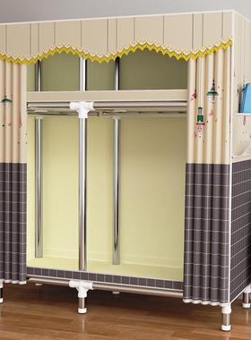 0J简易加布衣家柜用卧室结耐实用全钢架加粗厚固组装1225250C出租