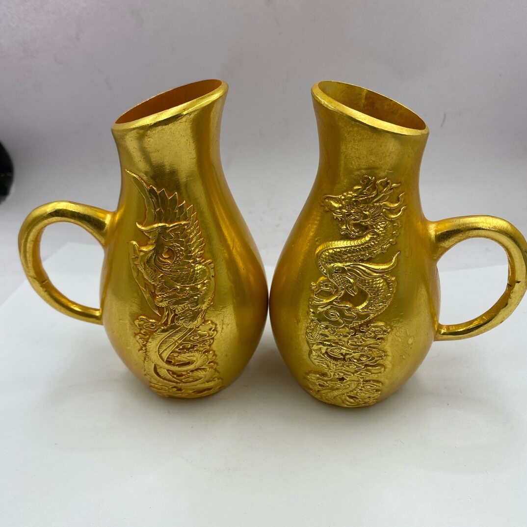仿古工艺品古玩铜器摆件仿古分酒器家居摆件收藏品