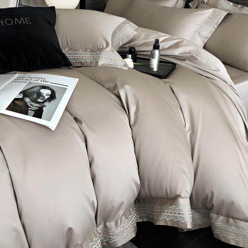 轻10奢0支棉Xrui-196长绒棉四件套纯棉简全约纯加厚床单被色套秋,床上用品,床品套件/四件套/多件套,淘宝优惠券,粉丝福利购,淘宝优惠卷