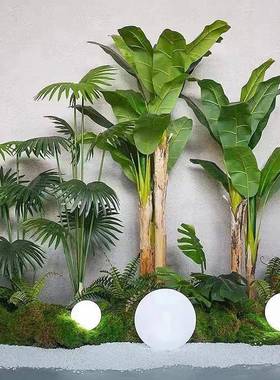 圆球充电灯月球灯室内绿植景观造景庭院灯球灯形造景球灯落地氛围