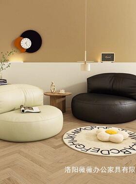 懒沙发可躺可人睡榻榻米坐垫卧室小户型HED网台阳红黑色单人沙发