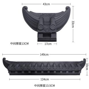 古25瓦仿中古瓦树脂一体式 饰塑927料小瓦青瓦假门头建围墙 屋檐装