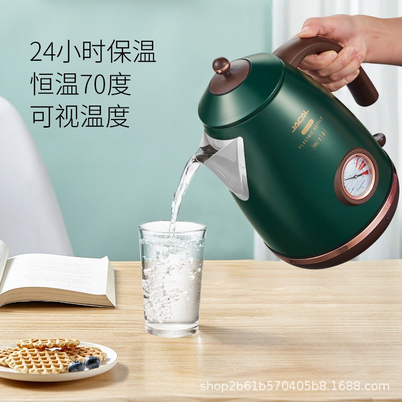 积高GL-E11A4复古恒温电热水壶酒F店保温烧水壶不锈钢电水壶电茶