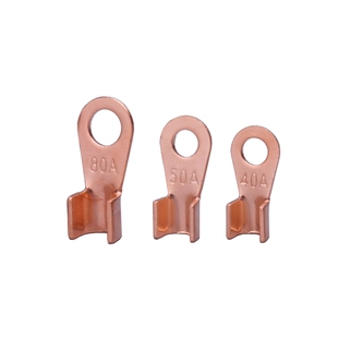 开口鼻OT 1000只厂标B级薄紫铜 50A铜线鼻子铜接头线耳铜接线端子
