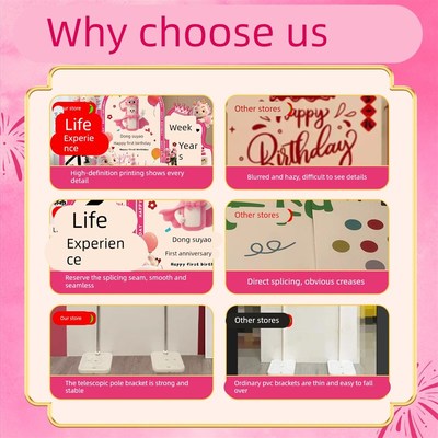 女孩一周岁生日场景布置装饰品龙宝宝抓周礼仪式氛围感kt板背景墙