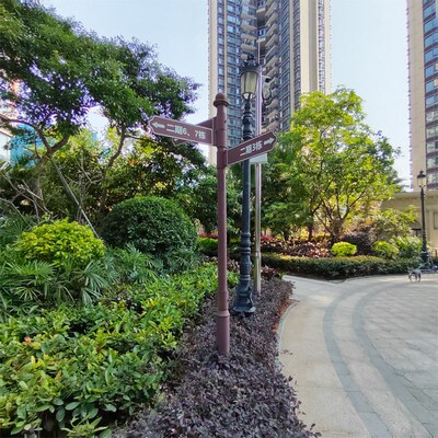定制户外铁艺导向指示牌景区小区公园路牌分流指引牌指路牌