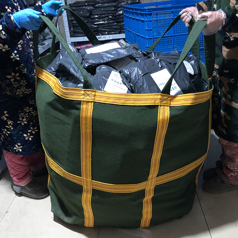 帆布吨袋 1吨包袋 加厚软托盘布料太空袋沙子水泥2吨吊袋航吊叉车