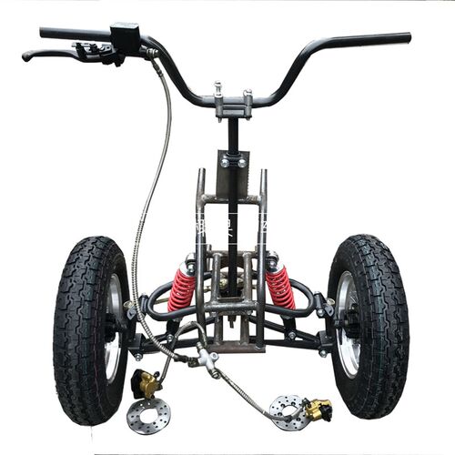 改装四轮车配件 2轮n电动车摩托车改装倒三轮沙滩车前桥悬挂带轮