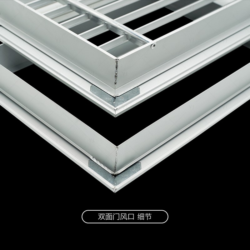 铝合金风口双面门上百叶窗卫生间通风口透气排气外墙装饰盖透气窗