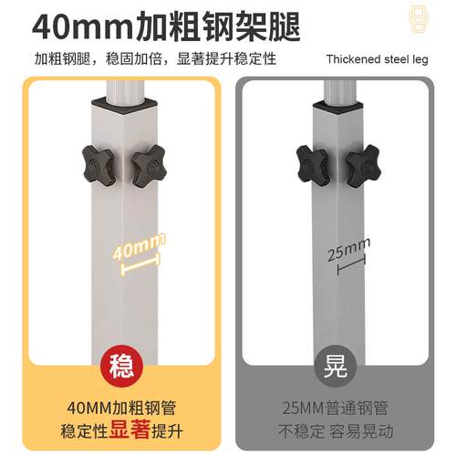 可移动床边电脑桌 C型o床边升降桌 加粗钢管可折叠懒人小桌子 卧