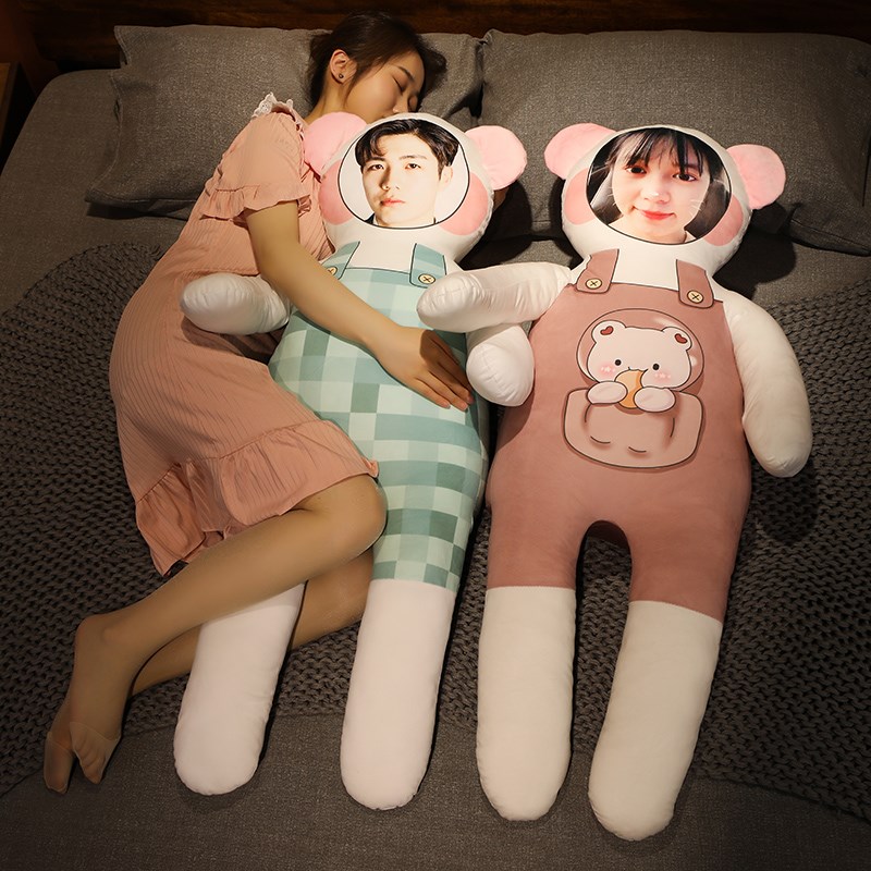 diy定制娃娃熊公仔人脸真人照片来图定做毛绒玩具玩偶人形抱枕女