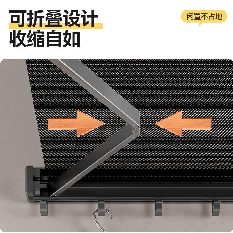 可折缩叠伸收见详情纳架晾网小型纳卫衣生间置物架免打孔挂钩浴室