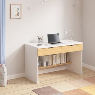 可比熊2023新款学生学习桌书房柜子书桌一体书柜组合家用办公桌