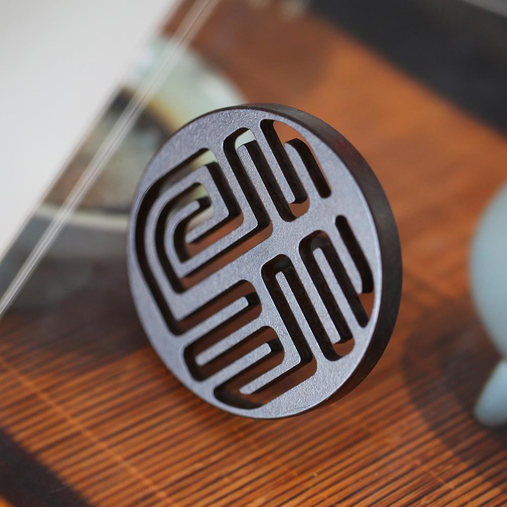 纯铜苏工作打色香篆祥云如意紫铜香具炉生灰肖提手香拓篆ADO香插